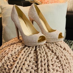 NIna Glittery Platform Heels! Brand New!